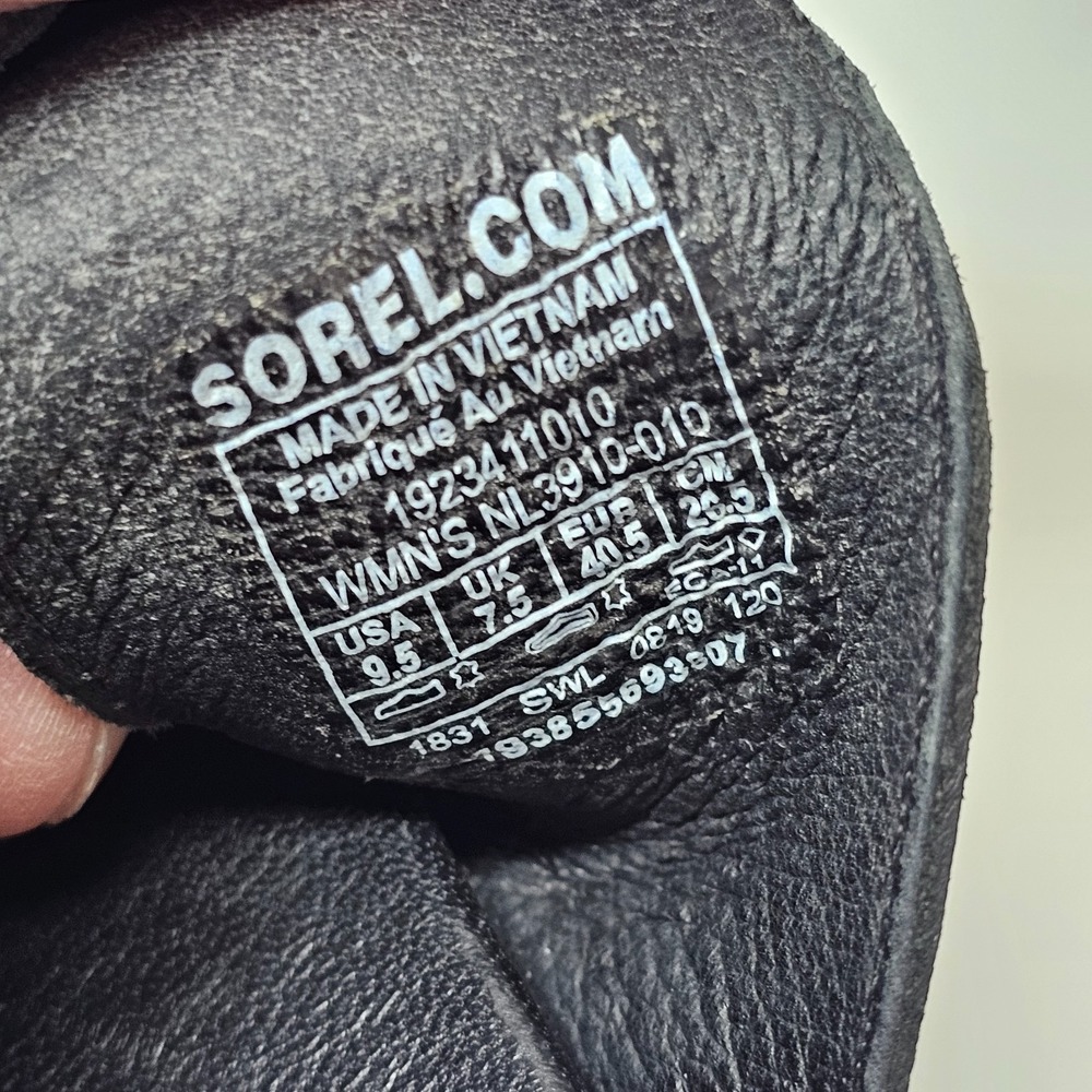 SOREL Women's Roaming‎ Slide Two Stripes Sandals Size 9.5 Black - Picture 4 of 6